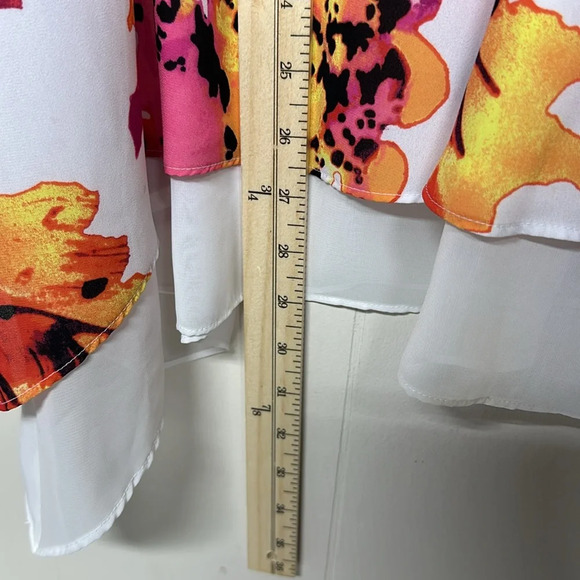 Worthington layered Sleeveless Floral Blouse Sz2X - Picture 6 of 8